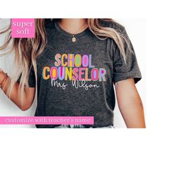 custom school counselor shirt,school counselor tee,teacher name shirt,school counselor gift,back to school teacher shirt