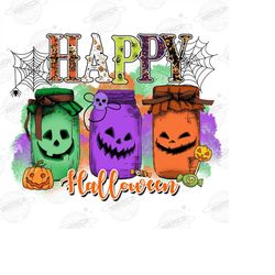 happy halloween jar png,halloween png,jar halloween png,jars png, pumpkin png,digital download,halloween sublimation des