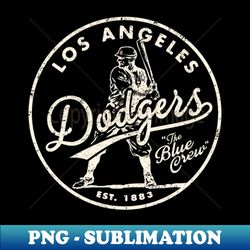 dodgers baseball sublimation png download - vintage style - exclusive design