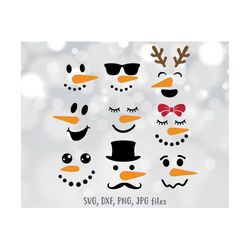 snowman faces svg, snowman svg, christmas svg, christmas bundle svg, merry christmas svg, cute snowman svg, snowman smil