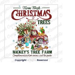 tree farm mouse & friends christmas png, christmas shirt png, merry christmas png, family christmas png, family vacation