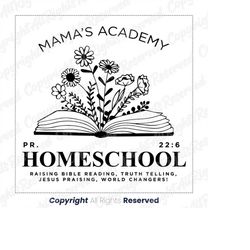 mama's academy homeschool mom sublimation file svg, homeschooling svg, homeschool mom, christian svg, raising disciples,