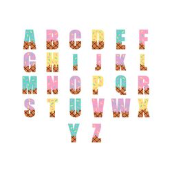 ice cream letters svg | ice cream birthday | ice cream alphabet svg