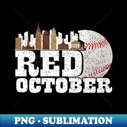 philly baseball sublimation file - red october - instantly downloadable png