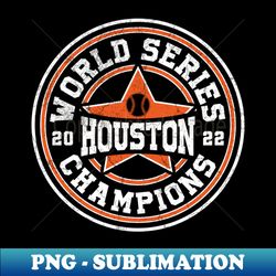 baseball sublimation png digital download - vintage houston champions design