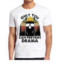 llama camping only you can prevent drama funny meme cool gift tee t shirt 771