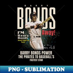 baseball legend - aesthetic png sublimation file - perfect for barry bonds fans