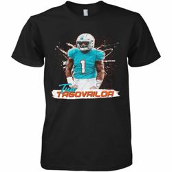 1 tua tagovailoa miami dolphins football premium men&039s t-shirt