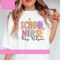 custom school nurse shirt, school nurse tshirt, school nurse gift, back to school, school nurse tee, back to school, ret