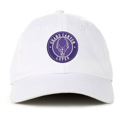 ncaa grand canyon lopes embroidered baseball cap, ncaa logo embroidered hat, grand canyon lopes football ball