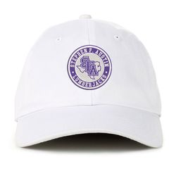 ncaa stephen f austin lumberjacks embroidered baseball cap, ncaa logo embroidered hat, stephen f austin football ball