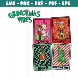 grinchmas vibes grinch cindy lou who and max svg file