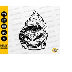 monster cupcake svg | muffin svg | cute halloween decal t-shirt vinyl graphics | cut files printable clip art vector dig