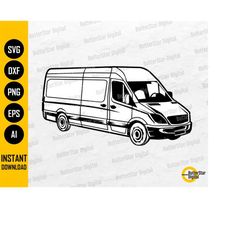 cargo delivery van svg | moving vehicle svg | shipping decal graphics sticker | cricut cutting file | clipart vector dig