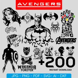 avengers hero svg, avengers team svg bundle, super heroes svg,png,jpg,pdf,ai,dxf