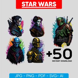 star wars png, starwars png bundle, star wars png, darth vader png, mandalorian pngl svg files for cricut