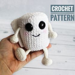 crochet pattern toilet paper toy virus toy funny microbe toy quarantine toy kawaii toilet paper cute amigurumi tutorial