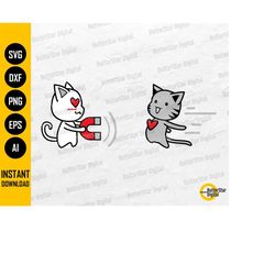 love magnet svg | funny kitty cat design card gift decal decor sticker | cricut silhouette | printable clipart vector di