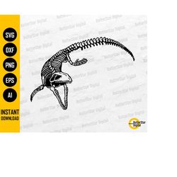 skeleton mosasaurus svg | water dinosaur svg | dino svg | cricut cut files silhouette cameo printable clip art vector di