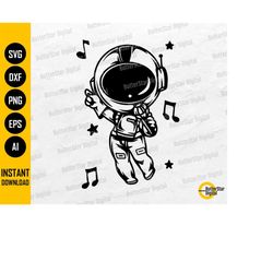 cute space astronaut singing svg | dance decal t-shirt sticker graphics | cricut silhouette printables clipart vector di