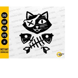 cat crossbones svg | animal svg | pet t-shirt vinyl decal stencil graphics | cricut cut file printable clipart vector di