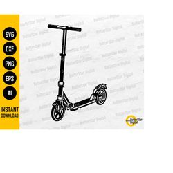 kick scooter svg | kicking street vehicle riding rider ride transportation exercise workout | cutfile clip art vector di