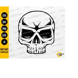 cool skull svg | skeleton svg | gothic decal t-shirt sticker graphics | cricut cutting file printable clipart vector dig