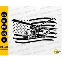 us black hawk svg | helicopter svg | usa army military decal shirt graphics | cricut silhouette cutting file clipart dig