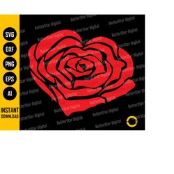 rose heart svg | roses svg | cute flower decal shirt graphics | cricut silhouette cut file | printable clipart vector di