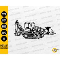 bulldozer backhoe svg | loader svg | excavator svg | construction vehicle svg | cricut cut file vinyl clip art vector di