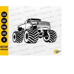 monster truck svg | big foot svg | extreme 4x4 off road vehicle | cricut cut file silhouette printable clipart vector di