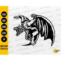 flying medieval dragon svg | mythical creature svg | cricut cutting files silhouette cameo printables clipart vector dig