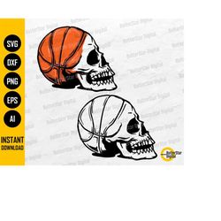 basketball player skull svg | dribble shoot rebound score points rebound shot assist play slam dunk | clip art vector di