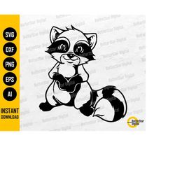 cute baby raccoon svg | wild animal t-shirt image clip art vector graphics | cricut cutting files silhouette digital dow