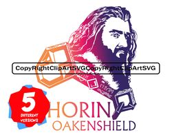 the lord of the rings thorin oakenshield svg bundle, lord of the rings vector art png, ai