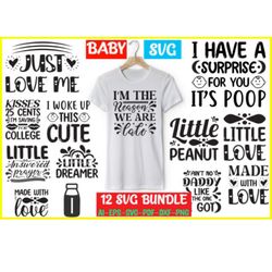 baby svg t-shirt design bundle graphic