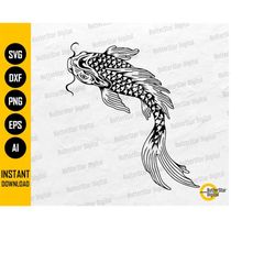 koi svg | carp fish svg | aquarium svg | fish t-shirt decals decor vinyl graphics | cricut silhouette clipart vector dig