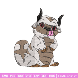 appa avatar embroidery design, avatar embroidery, embroidery file, cartoon design, cartoon shirt, digital download