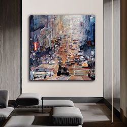 abstract city landspace canvas, abstract wall art, city landspace wall art, city view canvas, landspace wall art, modern