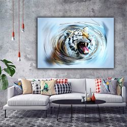 leopard canvas painting,slat canvas painting,lion canvas painting,animal wall decor, painting-1