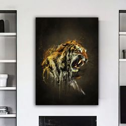 leopard canvas painting,slat canvas painting,lion canvas painting,animal wall decor, painting-2