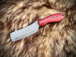 custom handmade cowboy bull cutter knife with leather sheath