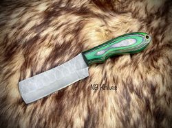 custom handmade cowboy bull cutter knife with leather sheath