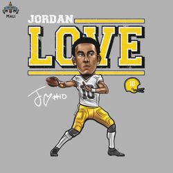 jordan love green bay cartoon png download