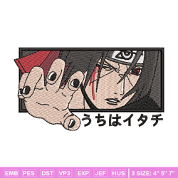 itachi finger embroidery design, naruto embroidery, anime design, embroidery file, anime shirt, digital download