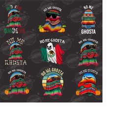 no me ghosta bundle png, funny mexican halloween ghost png, trending png, mexican halloween png, conchas ghost, hallowee