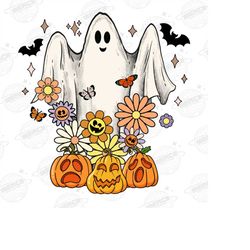 halloween png, spooky ghost, autumn sublimation design, fall png, pumpkins png, leaves png, instant sublimation download