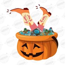 cowgirl turquoise pumpkin bucket png, howdy pumpkin png, western halloween png, western png, pumpkin png, howdy pumpkin,