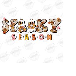 spooky season halloween png sublimation design download, boho halloween png, spooky season png, skull floral png, skelet