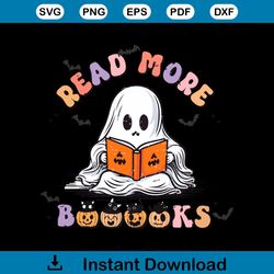 read more books svg spooky teacher ghost svg digital file